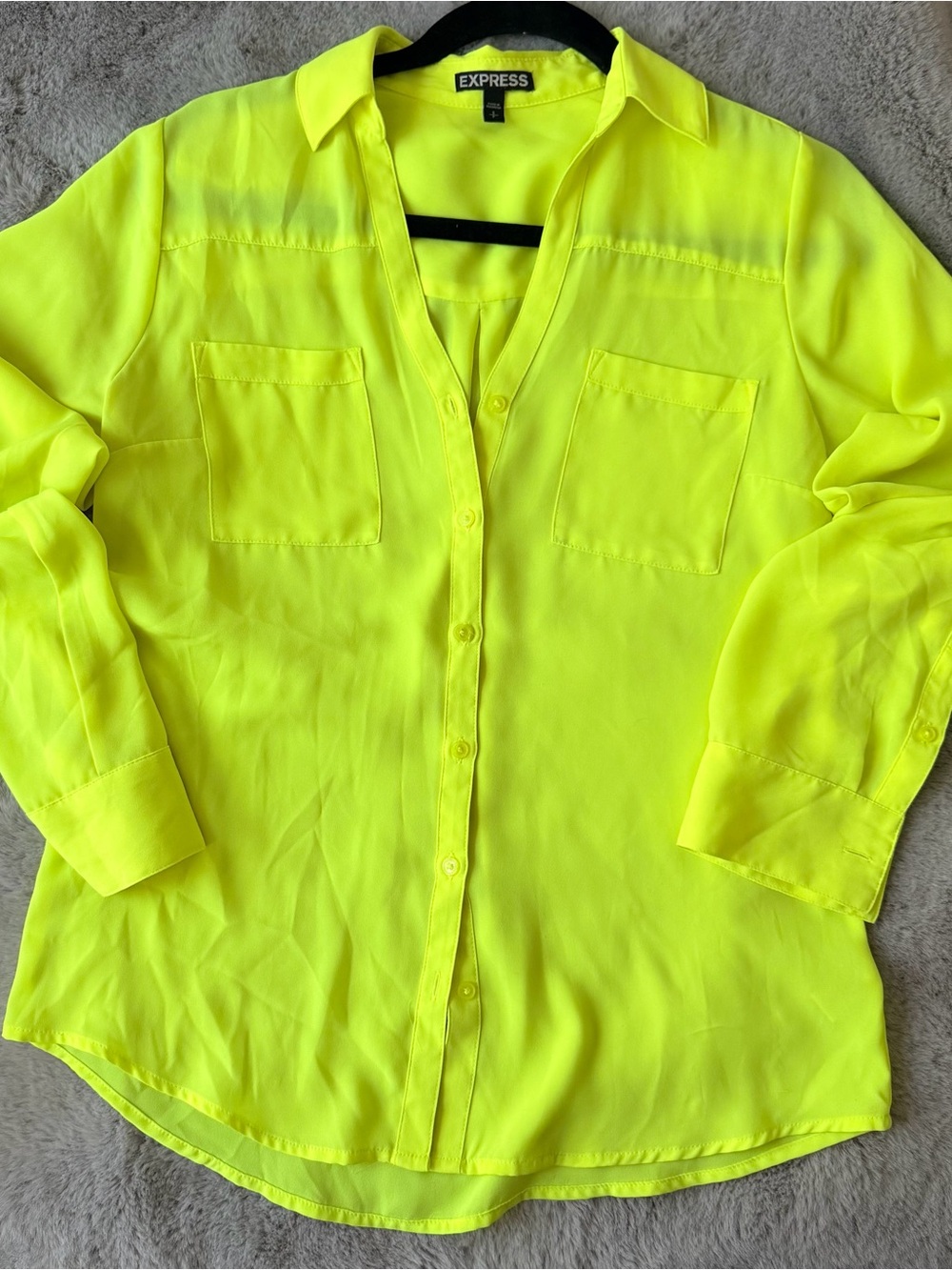 Express Portofino Shirt in Neon yellow size smal